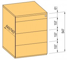 K-BBP kontaj. TipAer komplet 540mm typ 3/ver. 11 (plast.zás.,čiast. výs.,bezúch)