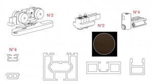 TERNO Universal Eclettica sada pre fixné dvere 3000x1500mm tmavo hnedá