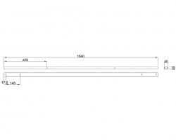 MILADESIGN kanál Linear LN1604 strieborný