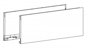 HETTICH 9255044 AvanTech You boky 187/270 strieborné L