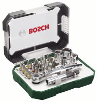 BOSCH 2607017322 26-dielna sada skrutkovacích hrotov, kľúčov a rační