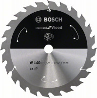 BOSCH 2608837670 Pílový kotúč pre AKU píly Standard for Wood 140x1,5x12,7 mm, 24