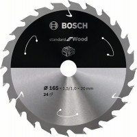 BOSCH 2608837685 Pílový kotúč pre AKU píly Standard for Wood 165x1,5x20 mm, 24