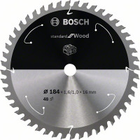 BOSCH 2608837701 Pílový kotúč pre AKU píly Standard for Wood 184x1,6x16 mm, 48