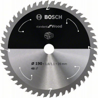 BOSCH 2608837705 Pílový kotúč pre AKU píly Standard for Wood 190x1,6x20 mm, 48