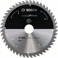 BOSCH 2608837710 Pílový kotúč pre AKU píly Standard for Wood 190x1,6x30 mm, 48