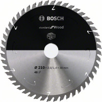 BOSCH 2608837714 Pílový kotúč pre AKU píly Standard for Wood 210x1,7x30 mm, 48