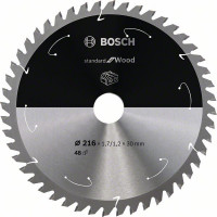 BOSCH 2608837723 Pílový kotúč pre AKU píly Standard for Wood 216x1,7x30 mm, 48