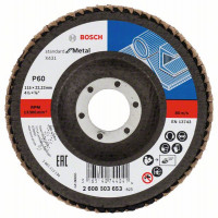 BOSCH 2608603653 Vejárovitý kotúč X431 Standard for Metal 115 mm, 22,23 mm, P60