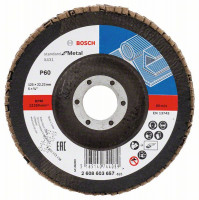 BOSCH 2608603657 Vejárovitý kotúč X431 Standard for Metal 125 mm, 22,23 mm, P60