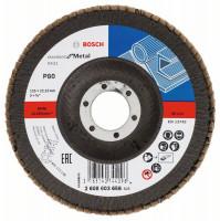 BOSCH 2608603658 Vejárovitý kotúč X431 Standard for Metal 125 mm, 22,23 mm, P80