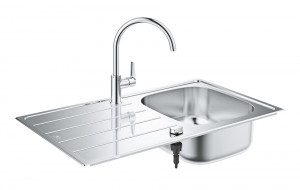 GROHE 31562SD1 Set K200 nerez oceľ kartáčovaná + Bau Edge chróm