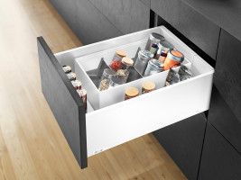 K-BLUM Legrabox C Pure 550 mm/70 kg, Tip-on, biela SW-M, skrutka