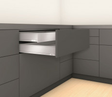 K-BLUM Legrabox M 500mm/70 kg, Blumotion/TOB, karbon čierná CS-M, skrutka