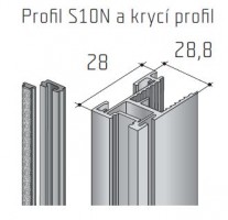 S-profil S10N strieborny elox 2,7m