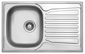 StrongSinks S1 Drez Nisa, nerez satén 780x480 s odkvapávačom, horná montáž