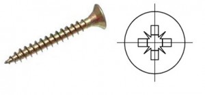 StrongFix Skrutka PZ ZH 4x55 žltý Zn PZ2