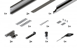 HAWA 30995 Concepta III 25 základná sada pravá, výška 1200 - 2200mm