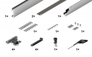 HAWA 30996 Concepta III 35 základná sada ľavá, výška 1900 - 2700mm