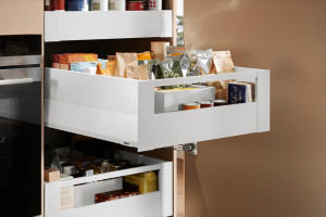 K-BLUM Merivobox E Boxcap 550 mm, 70 kg, biela, vnútorný, reling