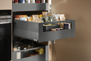 K-BLUM Merivobox E Boxcap 450 mm, 70 kg, Orion šedá, vnútorná, reling