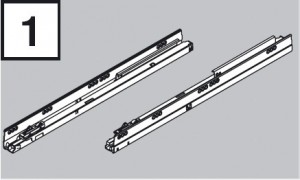 BLUM 576.4501B výsuv Tandembox 450mm 65kg P+Ľ