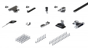 HAWA 31507 Folding Concepta III 25 Pull základná sada, 1700 - 2900mm