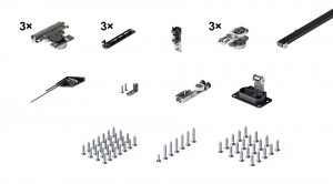 HAWA 31506 Folding Concepta III 20 Pull základná sada, 1200 - 2200mm