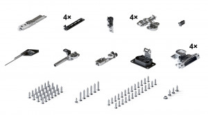 HAWA 31505 Folding Concepta III 25 Push základná sada, 1900 - 2700mm