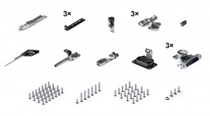 HAWA 31504 Folding Concepta III 20 Push základná sada, 1200 - 2200mm