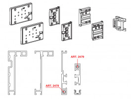 TERNO Fine kompletní sada profilů pro vnější dveře 1000x2700mm,28mm,černý elox