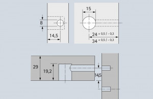 HETTICH 1050479 Rastex 15/29 s osadením Ni