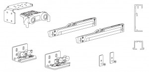 TERNO Magic Living sada kovania pre naložené drevené dvere 1100mm, elox nikel