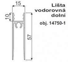 IC-spodná krycia lišta EU 10mm 2m šampáň