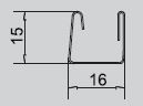 IC-10mm vodorovná lišta buk 2,4m