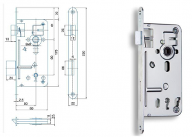 HOBES 536 C Zámok 90/80 BB Zn biely