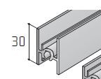 S-S65 horný a stredný profil 4/18mm 3m strieborný