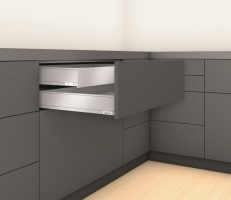 K-BLUM Legrabox M 650 mm/70 kg, Tip-on, sivá OG-M, expando