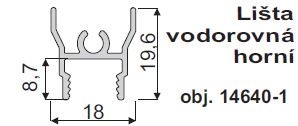 IC-Horná vodiaca lišta10mm 2m šampáň