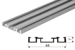 SEVROLL Simple spodné vedenie 2,5m strieborná