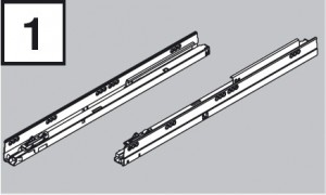 BLUM 558.2701B výsuv Tandembox 270mm 30kg P+Ľ