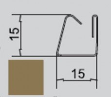 IC-4mm lišta vodorovná bronzové 2,4m