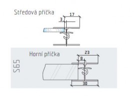 S-S65 horný a stredný profil 4/18mm 4m