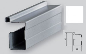 IC-10mm lišta zvislá štandard biela 2,75m