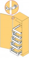 K-BLUM SpaceTower Legrabox C Pure, sivá OG-M, KB-1200 mm