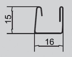 IC-vodiaca lišta 10mm, 2,4m elox str.