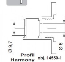 IC-úchytová lišta Harmony 10mm 2,7m šampáň