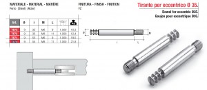 Tiahlo TE72 k excentru EC35,M8x35,pozink