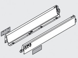 BLUM 378N4502SA bočnica Antaro 450 sivá P+L