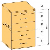 K-BBP kontaj. komplet 740mm typ 9/ver. 8 (plast.zás.,celovýs.,doťah + tl.)